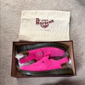 Dr. Martens Pink Suede Mules